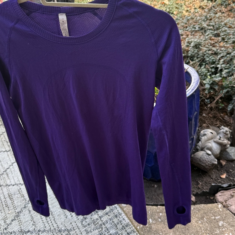 Lululemon Swiftly Tech Long Sleeve 2.0 Purple | Size 10 - Picture 11 of 14